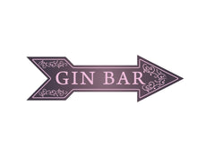 Load image into Gallery viewer, Arrow Bar Sign Pink Gin Custom Signs from Twofb.com signs for bars