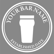 Load image into Gallery viewer, Beer logo - Frosted window graphics. Bar & Cafe style window Decals