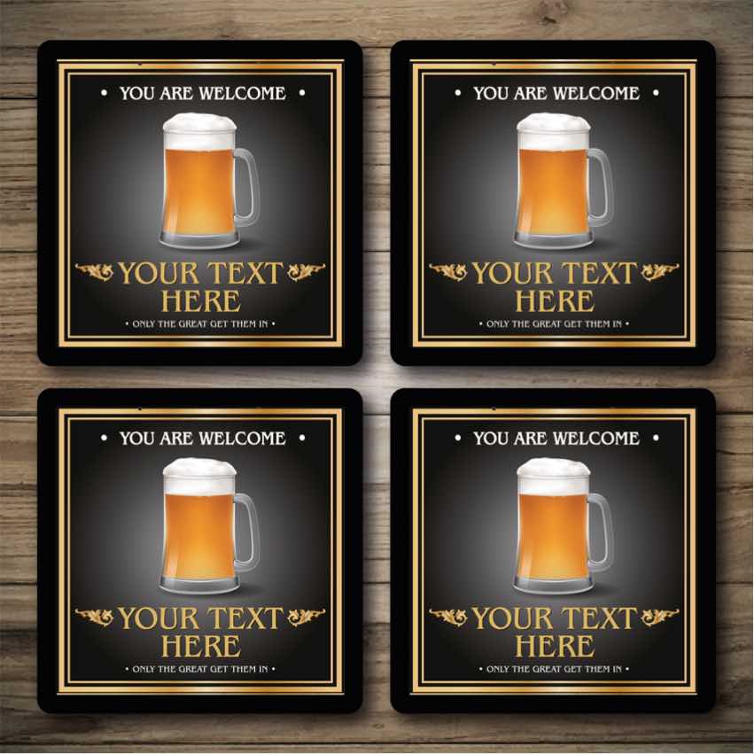 Personalised Bar Mats Drip Mats Custom Bar Runners Brave Boozer