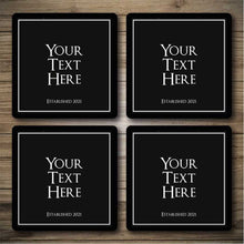 Load image into Gallery viewer, Personalised Bar Mats | Drip Mats | Custom Bar Runners | Piano Black