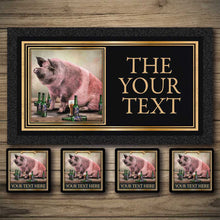 Load image into Gallery viewer, Personalised Bar Mats | Drip Mats | Custom Bar Runners | Pig & Bottle