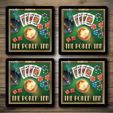 Load image into Gallery viewer, Personalised Bar Mats | Drip Mats | Custom Bar Runners | Poker Inn