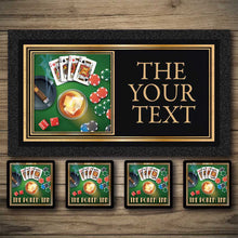 Load image into Gallery viewer, Personalised Bar Mats | Drip Mats | Custom Bar Runners | Poker Inn