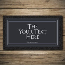 Load image into Gallery viewer, Personalised Bar Mats | Drip Mats | Custom Bar Runners | Modern Grey