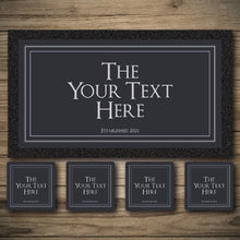Load image into Gallery viewer, Personalised Bar Mats | Drip Mats | Custom Bar Runners | Modern Grey