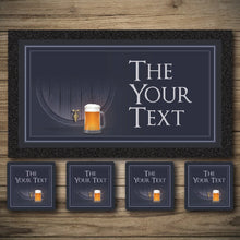 Load image into Gallery viewer, Personalised Bar Mats | Drip Mats | Custom Bar Runners | Tap Room