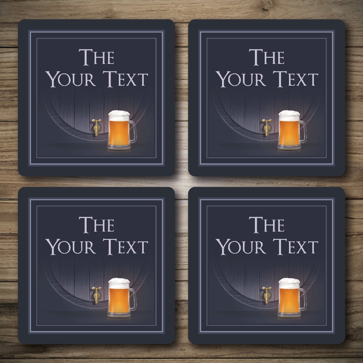 Personalised Bar Mats Drip Mats Custom Bar Runners Tap Room Two