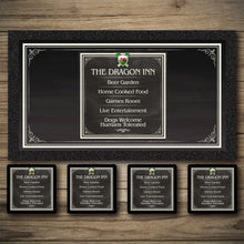 Load image into Gallery viewer, Personalised Bar Mats | Custom Bar Runners | Welsh Leek Chalkboard