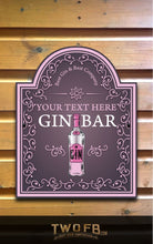 Load image into Gallery viewer, Best Gin Bar Personalised Bar Sign Custom Signs from Twofb.com Bar sign UK
