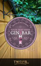 Load image into Gallery viewer, Best Gin Bar Personalised Bar Sign Custom Signs from Twofb.com  Pub Signs