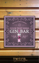 Load image into Gallery viewer, Best Gin Bar Personalised Bar Sign Custom Signs from Twofb.com Gin signs
