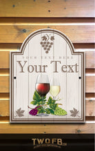 Load image into Gallery viewer, Best Wine Bar Personalised Bar Sign Custom Signs from Twofb.com Pub Signs
