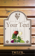 Load image into Gallery viewer, Best Wine Bar Personalised Bar Sign Custom Signs from Twofb.com Pub Signs