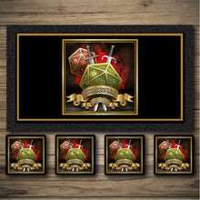 Load image into Gallery viewer, D20 Bar runners, Dungeons and dragons beer mats, bar coasters