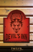 Load image into Gallery viewer, Devil&#39;s Inn Personalised Bar Sign Custom Pub Signs from Twofb.com bespoke bar signs
