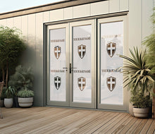 Load image into Gallery viewer, England logo - Frosted window graphics. Bar & Cafe style window Decals