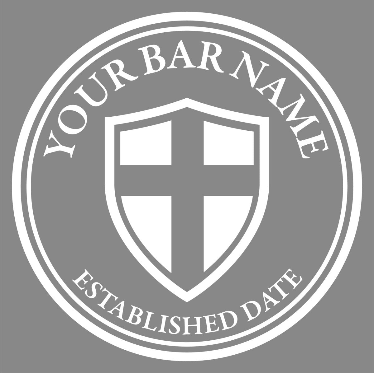 England logo - Frosted window graphics. Bar & Cafe style window Decals