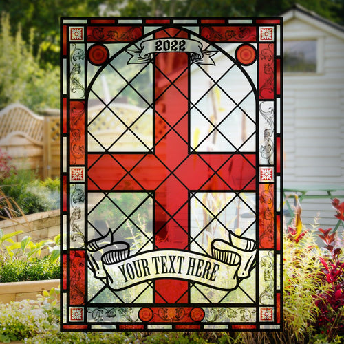 England Window Vinyl  | Stained Glass | Custom window decals