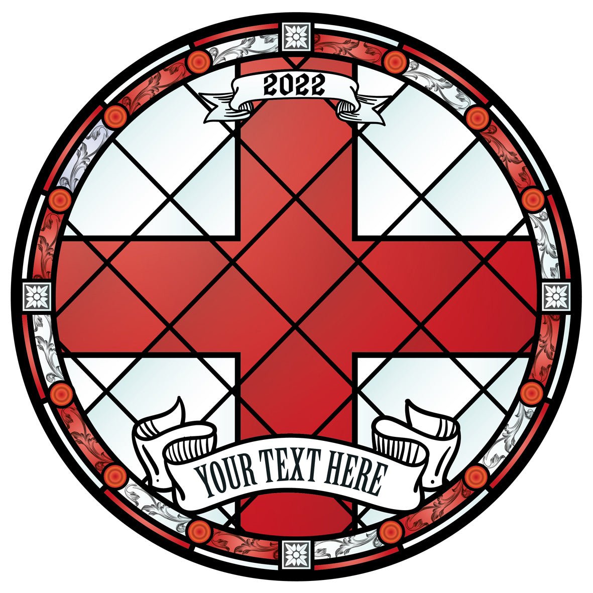England Window Vinyl | Stained Glass | Custom window decals