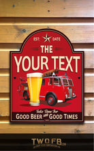 Load image into Gallery viewer, Fire Engine | Personalised Bar Sign | Pub Signs