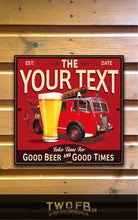 Load image into Gallery viewer, Fire Engine | Personalised Bar Sign | Pub Signs