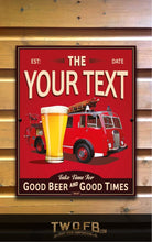 Load image into Gallery viewer, Fire Engine | Personalised Bar Sign | Pub Signs