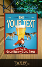 Load image into Gallery viewer, Fox & Hounds | Vintage Bar Sign | Pub Signs | funny bar sign | Hanging Signs | Bar Sign