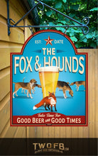Load image into Gallery viewer, Fox & Hounds | Vintage Bar Sign | Pub Signs | funny bar sign | Hanging Signs | Bar Sign