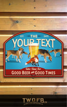 Load image into Gallery viewer, Fox & Hounds | Vintage Bar Sign | Pub Signs | funny bar sign | Hanging Signs | Bar Sign