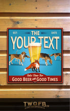 Load image into Gallery viewer, Fox & Hounds | Vintage Bar Sign | Pub Signs | funny bar sign | Hanging Signs | Bar Sign