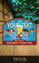 Load image into Gallery viewer, Fox & Hounds | Vintage Bar Sign | Pub Signs | funny bar sign | Hanging Signs | Bar Sign