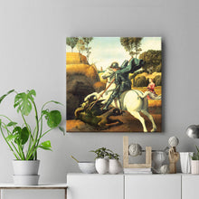 Load image into Gallery viewer, George and the Dragon artwork on Canvas Custom Signs from Twofb.com signs for bars