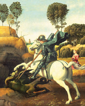 Load image into Gallery viewer, George and the Dragon artwork on Canvas Custom Signs from Twofb.com signs for bars