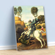 Load image into Gallery viewer, George and the Dragon artwork on Canvas Custom Signs from Twofb.com signs for bars