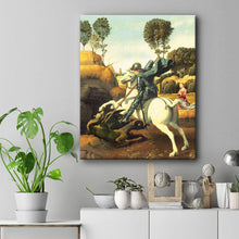 Load image into Gallery viewer, George and the Dragon artwork on Canvas Custom Signs from Twofb.com signs for bars