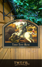 Load image into Gallery viewer, George &amp; The Dragon Personalised Home Bar Sign Custom Signs from Twofb.com Bar sign designs
