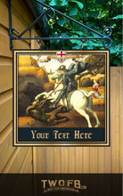 Load image into Gallery viewer, George &amp; The Dragon Personalised Home Bar Sign Custom Signs from Twofb.com Bespoke pub sign
