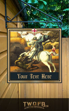 Load image into Gallery viewer, George & The Dragon Personalised Home Bar Sign Custom Signs from Twofb.com Bespoke pub sign
