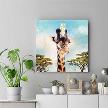 Load image into Gallery viewer, Gin Giraffe artwork on Canvas Custom Signs from Twofb.com signs for bars