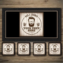 Load image into Gallery viewer, Hipster custom bar runner, personalised beer mats, bar coasters
