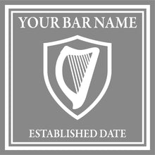 Load image into Gallery viewer, Ireland logo - Frosted window graphics. Bar & Cafe style window Decals