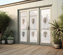 Load image into Gallery viewer, Ireland logo - Frosted window graphics. Bar & Cafe style window Decals