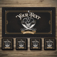 Load image into Gallery viewer, Jolly Roger/Pirate Pub Sign/ Pub Sign/Bar Sign/Home bar sign/Pub sign for outside/Custom pub sign/Home Bar/Pub DƩcor/Military Bar Signs/Custom Bar signs/Barsigns UK/ Man Cave/ Mess Sign/ Bar Runner/ Beer Mats/ Hanging pub sign/ Custom sign/ Garden Signs/Pub signs