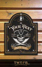Load image into Gallery viewer, Jolly Roger/Pirate Pub Sign/ Pub Sign/Bar Sign/Home bar sign/Pub sign for outside/Custom pub sign/Home Bar/Pub DƩcor/Military Bar Signs/Custom Bar signs/Barsigns UK/ Man Cave/ Mess Sign/ Bar Runner/ Beer Mats/ Hanging pub sign/ Custom sign/ Garden Signs/Pub signs