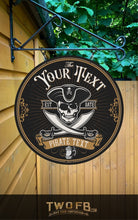 Load image into Gallery viewer, Jolly Roger/Pirate Pub Sign/ Pub Sign/Bar Sign/Home bar sign/Pub sign for outside/Custom pub sign/Home Bar/Pub DƩcor/Military Bar Signs/Custom Bar signs/Barsigns UK/ Man Cave/ Mess Sign/ Bar Runner/ Beer Mats/ Hanging pub sign/ Custom sign/ Garden Signs/Pub signs