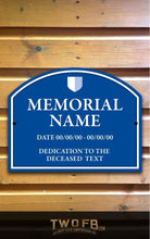 Load image into Gallery viewer, Memorial plaque Personalised Bar Sign Custom Signs from Twofb.com pub signage
