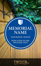 Load image into Gallery viewer, Memorial plaque Personalised Bar Sign Custom Signs from Twofb.com signs for bars