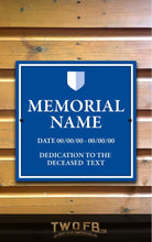 Load image into Gallery viewer, Memorial plaque Personalised Bar Sign Custom Signs from Twofb.com Garden pub signs