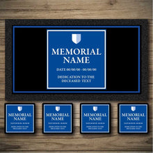 Load image into Gallery viewer, Blue Meorial Plaque bar runners, beer mats, bar coasters
