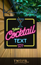 Load image into Gallery viewer, Neon Cocktail Bar Personalised Bar Sign Custom Signs from Twofb.com Bar Signs UK